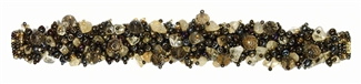 Fuzzy Bracelet with Stones, Small 6.5" - #236 Brown Iris, Citrine, Double Magnetic Clasp!