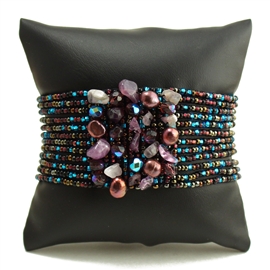 Gem Cluster Bracelet - #106 Desert Sunset, Double Magnetic Clasp!