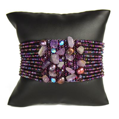 Gem Cluster Bracelet - #210 Purple
