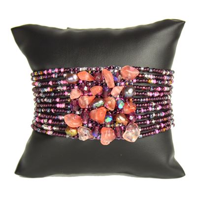 Gem Cluster Bracelet - #253 Purple Rose