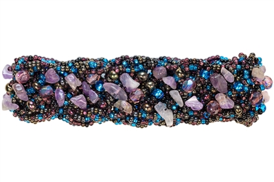 Braided with Gems Bracelet - #106 Desert Sunset Double Magnetic Clasp!