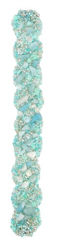 Braided with Gems Bracelet - #162 Mint, Double Magnetic Clasp!