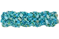 Braided with Gems Bracelet - #231 Turquoise, Double Magnetic Clasp!