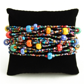 12 Strand with Stones Bracelet - #101 Multi, Magnetic Clasp!