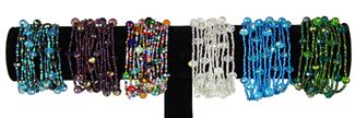 12 Strand with Crystals - #001 Assorted, Magnetic Clasp!