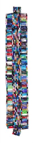 Solid with Bugle Beads Bracelet - #101 Multi, Magnetic Clasp!
