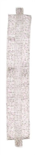 Solid with Bugle Beads Bracelet - #206 Crystal, Magnetic Clasp!