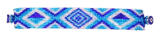 Geometric Bracelet - #359 Blue, Light Blue, Crystal, Magnetic Clasp!