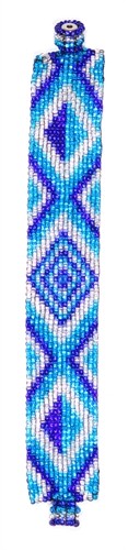 Geometric Bracelet - #359 Blue, Light Blue, Crystal, Magnetic Clasp!