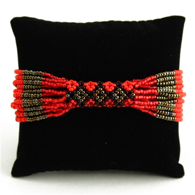 Zulu Bracelet - #403 Bronze and Red, Magnetic Clasp!