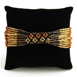 Zulu Bracelet - #458 Bronze, Gold, Amber, Magnetic Clasp!