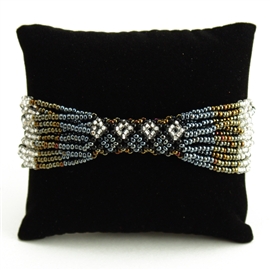 Zulu Bracelet - #461 Bronze, Hematite, Crystal, Magnetic Clasp!