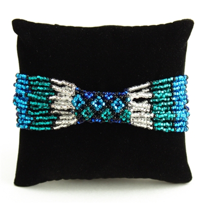 Zulu Bracelet - #464 Emerald, Light Blue, Crystal, Magnetic Clasp!