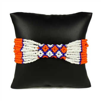 Zulu Bracelet - #519 Orange and Blue, Magnetic Clasp!