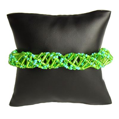 DNA Bracelet - #225 Turquoise and Lime Mix, Magnetic Clasp!