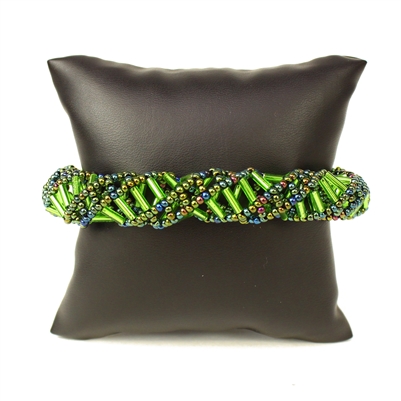DNA Bracelet - #354 Green Iris and Lime, Magnetic Clasp!