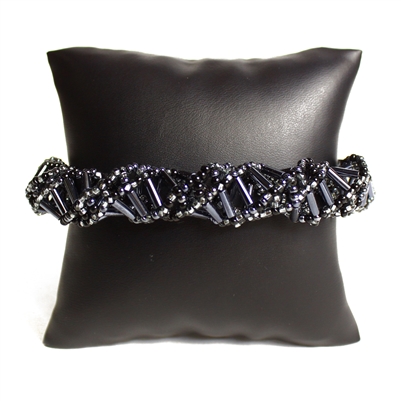 DNA Bracelet - #390 Hematite and Black, Magnetic Clasp!