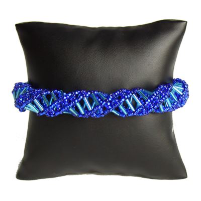 DNA Bracelet - #531 Blue and Light Blue, Magnetic Clasp!