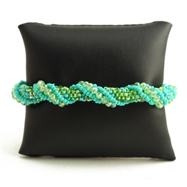 Crystal Rope Bracelet - #134 Turquoise and Lime, Magnetic Clasp!