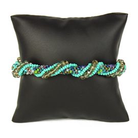 Crystal Rope Bracelet - #141 Turquoise and Blue/Green, Magnetic Clasp!