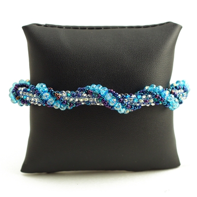 Crystal Rope Bracelet - #170 Blue and Crystal, Magnetic Clasp!