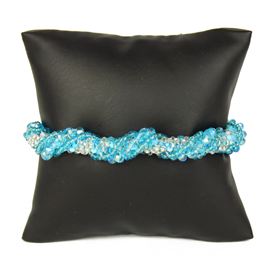 Crystal Rope Bracelet - #208 Light Blue, Magnetic Clasp!