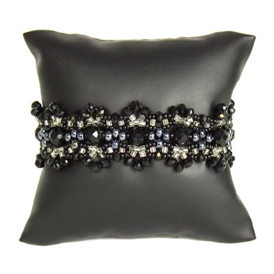 Crystalicious Bracelet - #102 Black and Crystal, Double Magnetic Clasp!