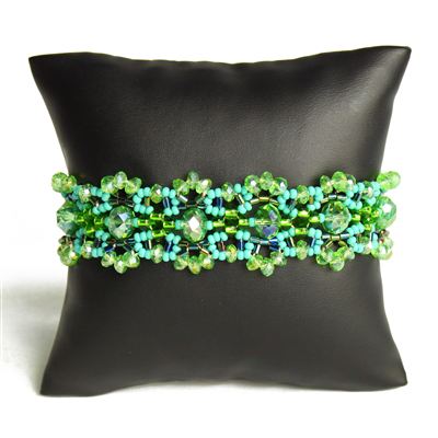 Crystalicious Bracelet - #134 Turquoise and Lime, Double Magnetic Clasp!