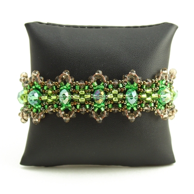 Crystalicious Bracelet - #260 Bronze and Green, Double Magnetic Clasp!
