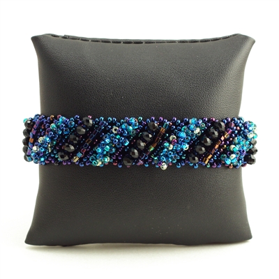 Diagonal Bracelet - #108 Blue, Double Magnetic Clasp!