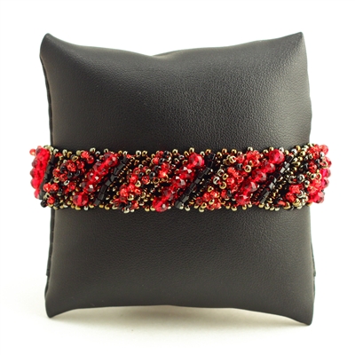 Diagonal Bracelet - #111 Red Garnet, Double Magnetic Clasp!