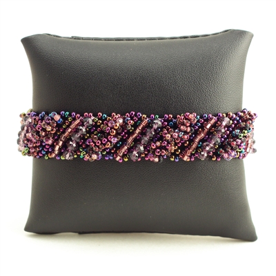 Diagonal Bracelet - #210 Purple, Double Magnetic Clasp!