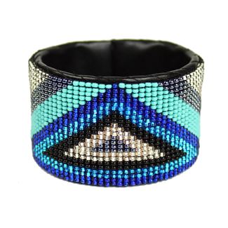 Triangle Cuff - #140 Turquoise and Blue