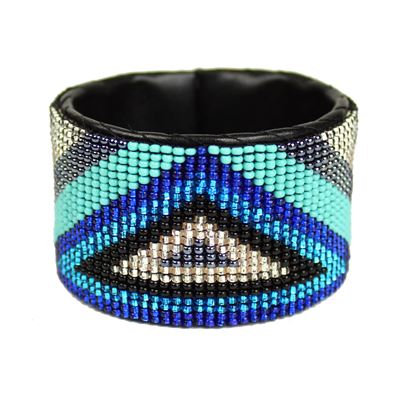 Triangle Cuff - #140 Turquoise and Blue