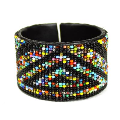 Triangle Cuff - #151 Black and Multi