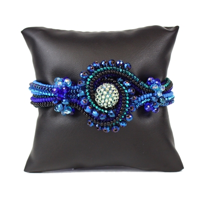 Crystal Knot Bracelet - #108 Blue, Double Magnetic Clasp!