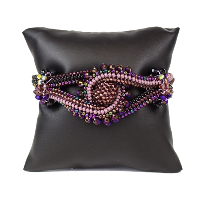 Crystal Knot Bracelet - #210 Purple, Double Magnetic Clasp!