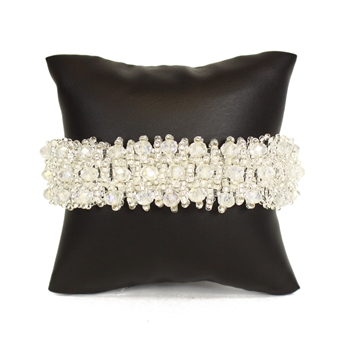 Crystal Rows Bracelet - #206 Crystal, Double Magnetic Clasp!