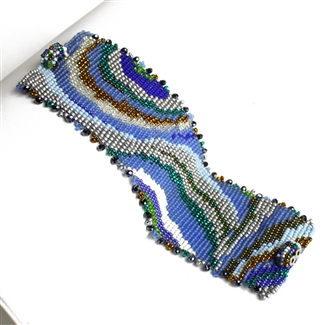 Swirl Bracelet - #108 Blue, Double Magnetic Clasp!