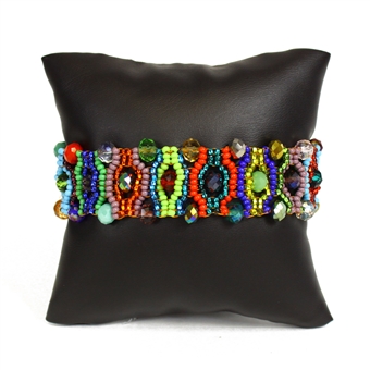 Crystal Eye Bracelet - #100 Multi Color Block, Magnetic Clasp!