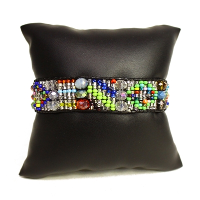 Santa Fe Bracelet - #150 Multi and Crystal, Magnetic Clasp!