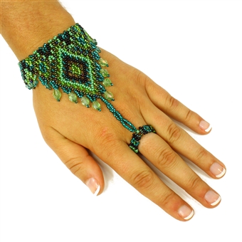 Ring Bracelet - #109 Green, Magnetic Clasp!