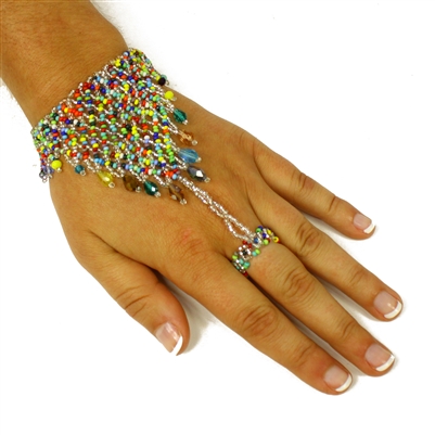 Ring Bracelet - #150 Crystal and Multi, Magnetic Clasp!