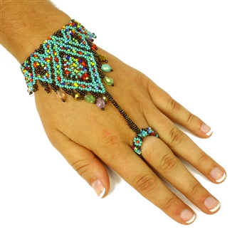 Ring Bracelet - #153 Turquoise, Bronze, Multi, Magnetic Clasp!