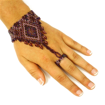 Ring Bracelet - #210 Purple, Magnetic Clasp!