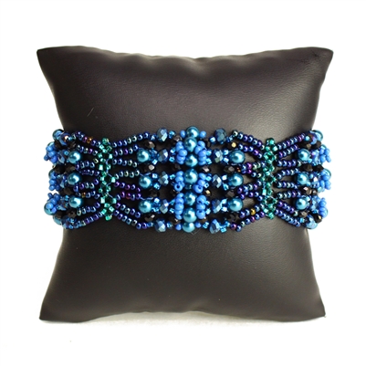 Oyster Bracelet - #108 Blue, Double Magnetic Clasp!