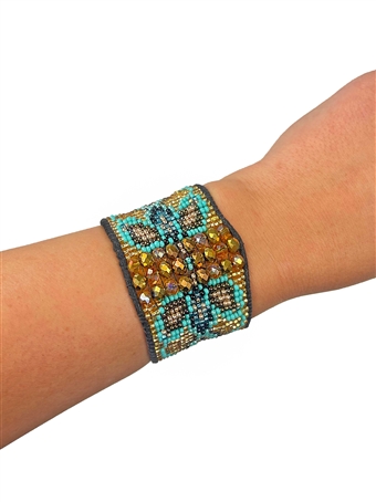 Scottsdale Bracelet - #132 Turquoise and Gold