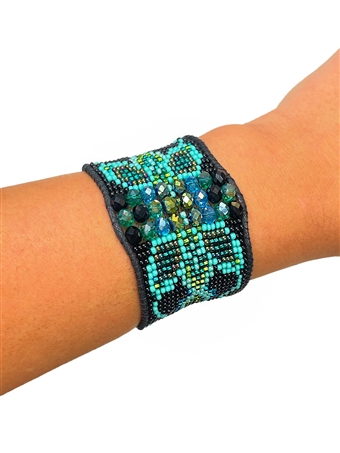 Scottsdale Bracelet - #133 Turquoise and Black