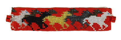 Horse Bracelet - #213 Red, Magnetic Clasp!