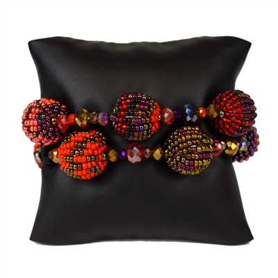 Fiesta Bracelet - #111 Red Garnet, Magnetic Clasp!